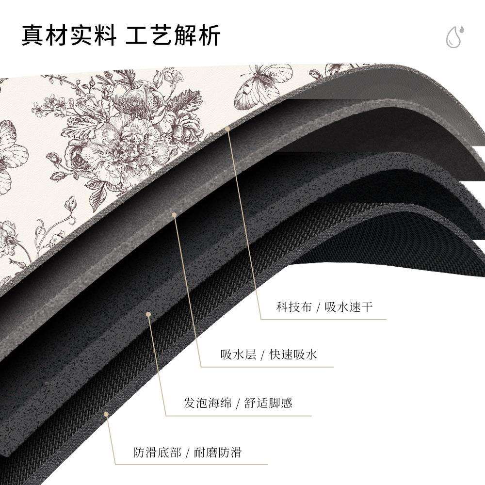 意大利浴室防滑垫防摔地垫美式复古吸水脚垫厕所卫生间进门垫地毯