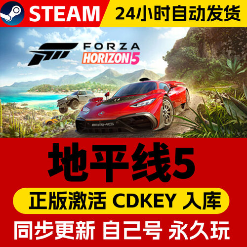 steam正版极限竞速地平线5激活码CDKEY入库地平线5全DLC中文PC游戏 在线联机Forza Horizon 5 赛车 多人 竞速