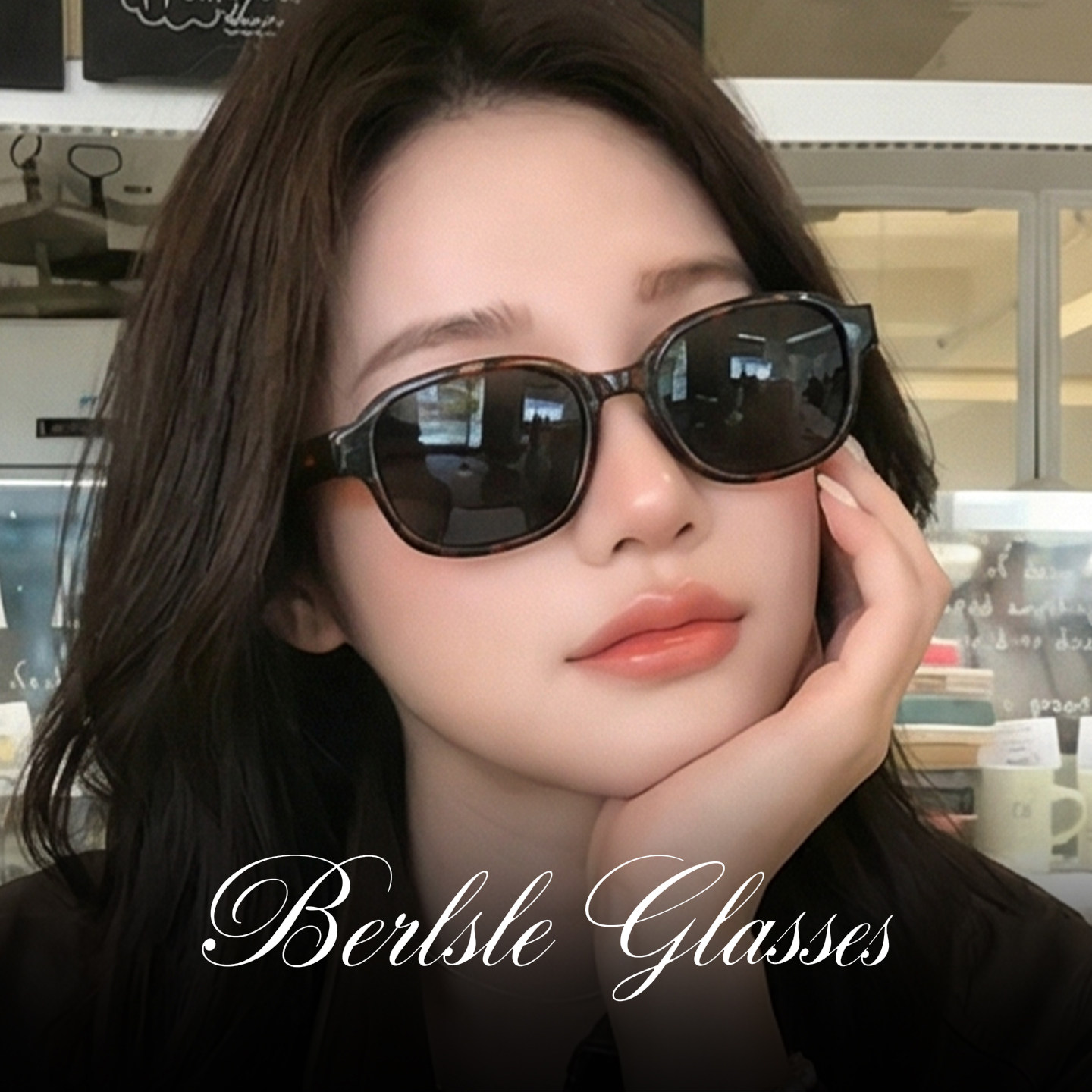 复古方框玳瑁墨镜女2026新款高级感老钱风窄框太阳眼镜近视带度数