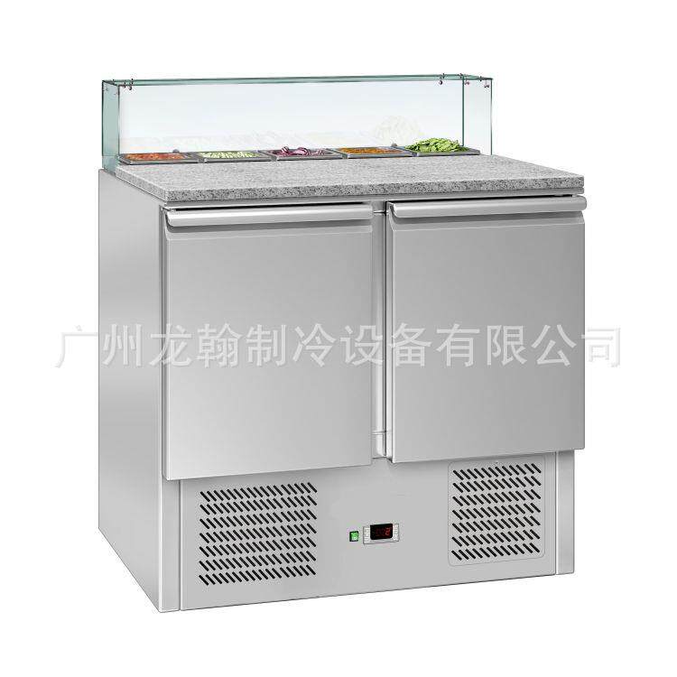欧款不锈钢披萨柜冷藏操作台厨房商用冷柜风冷工作台