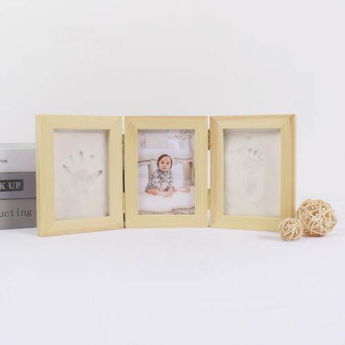 宝宝手足印相框纪念Baby hand and foot print frame 跨境热销品