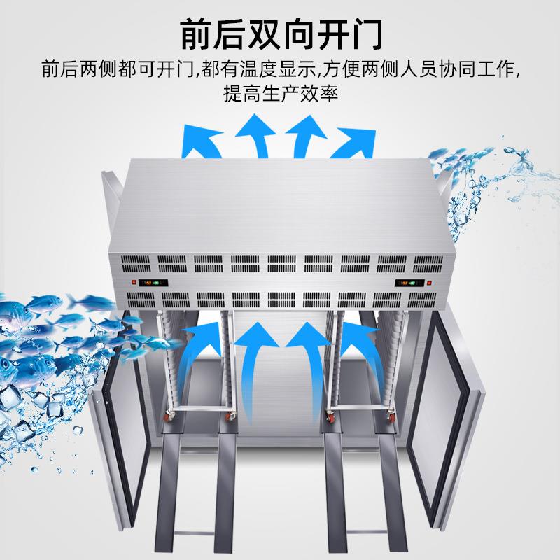 前后双开门速冻机冷柜商用急冻冰柜冷冻冰箱榴莲海鲜饺子速冻柜