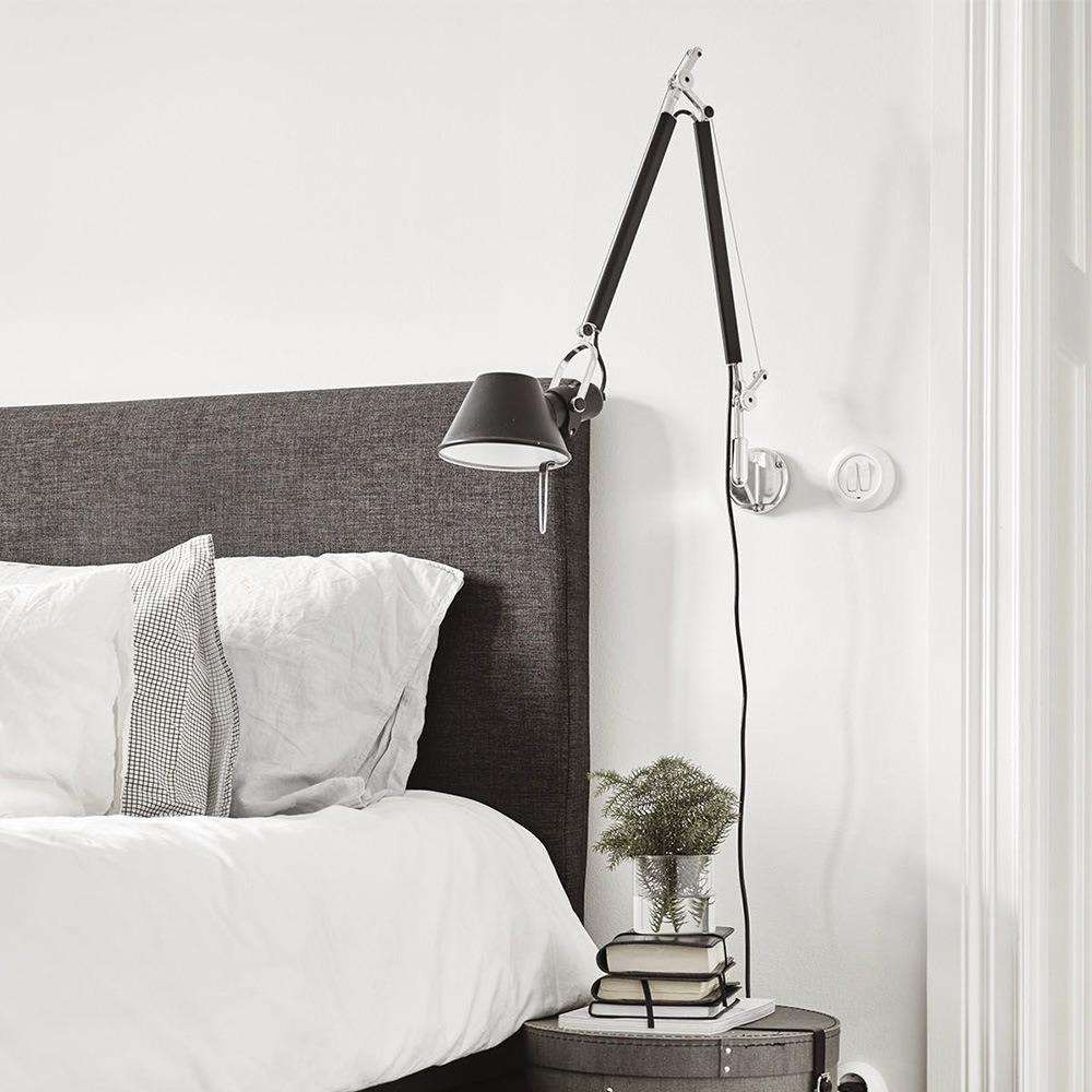 Artemide Tolomeo机械壁灯设计师北欧简约伸缩卧室床头阅读摇臂灯