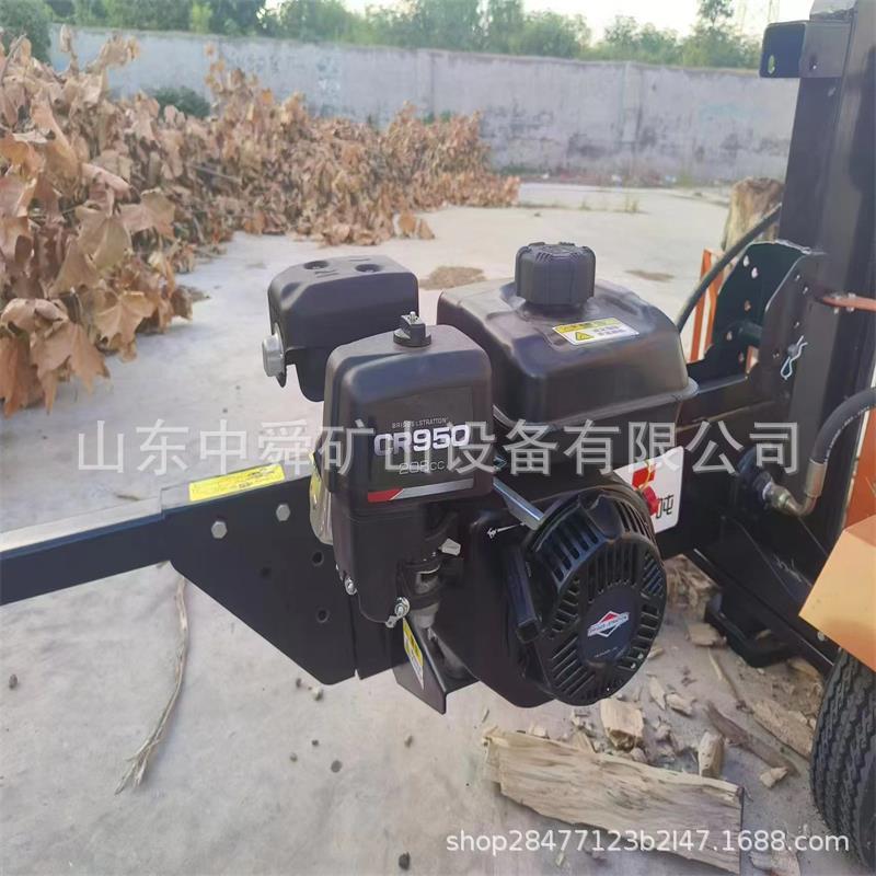 外贸可拖挂移动劈柴机 18吨25吨液压果园林业劈木机 树疙瘩劈柴机