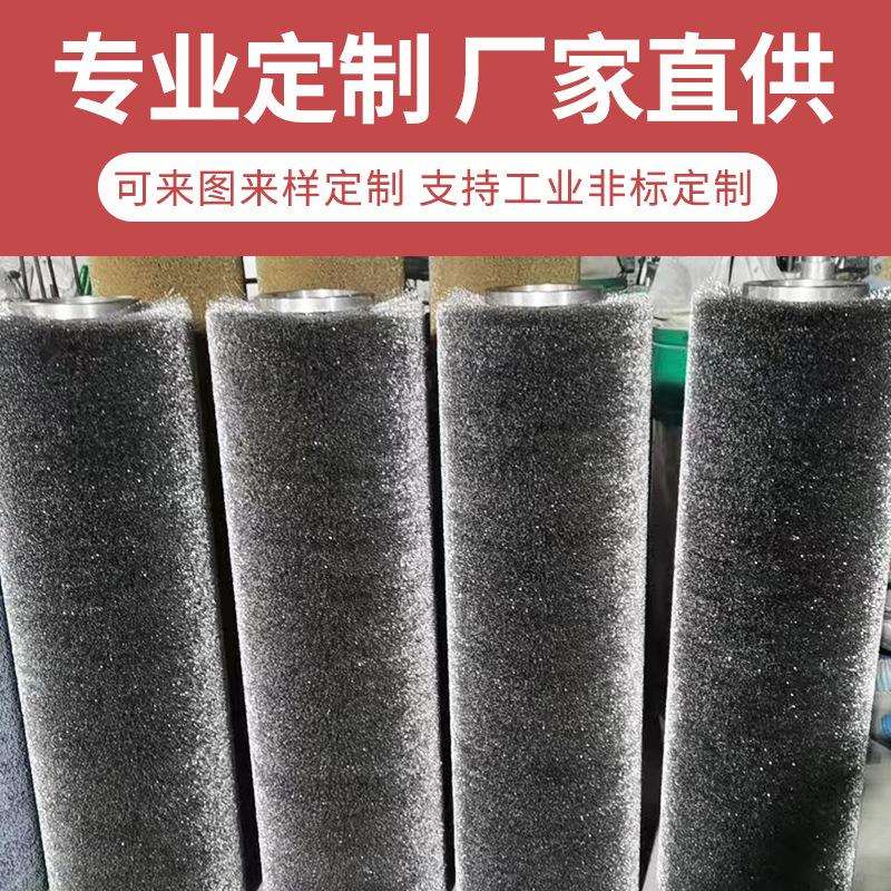 拉丝毛刷辊 不锈钢丝毛刷辊金属打磨拉丝毛刷 工业设备钢丝辊可定