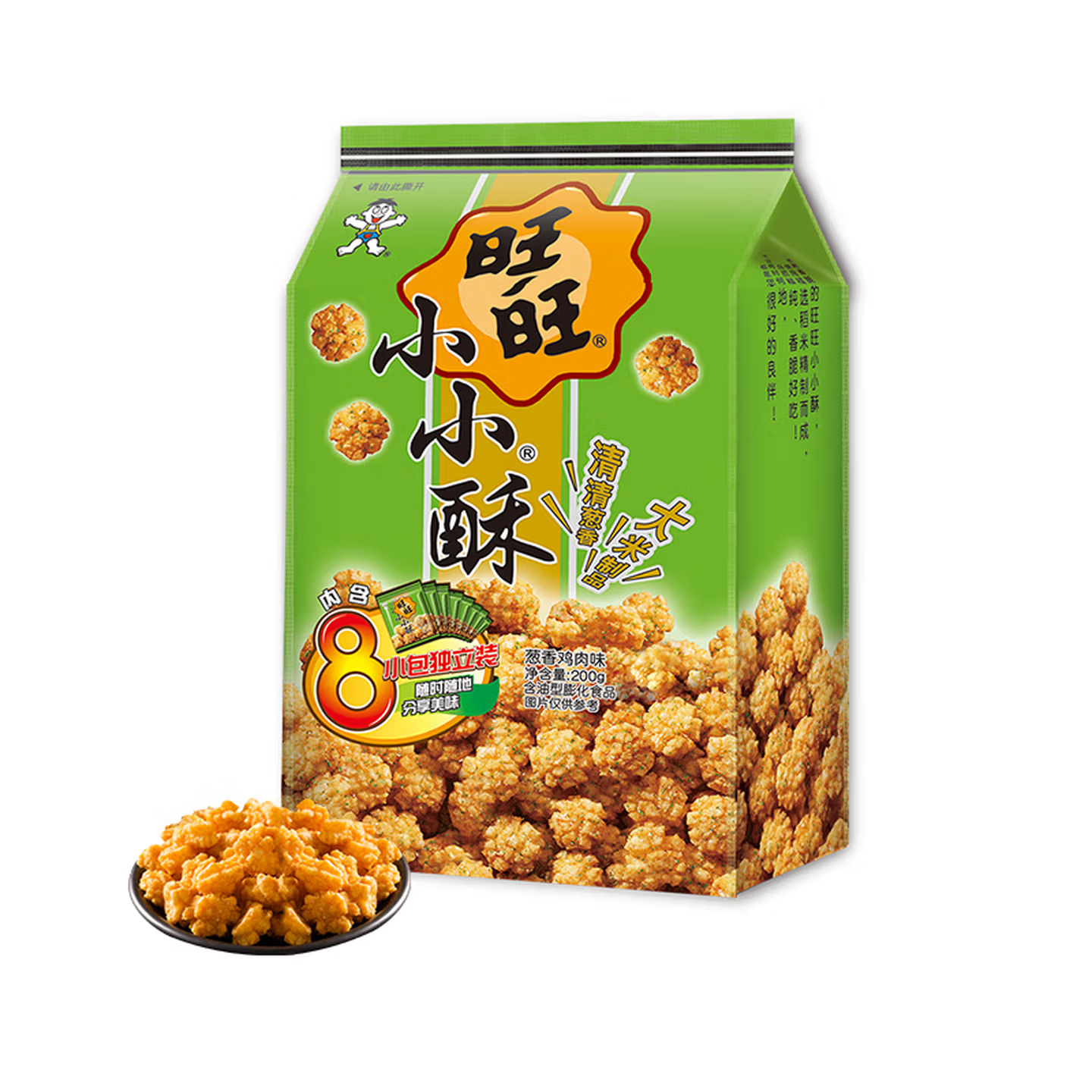 旺旺小小酥原味酥葱香鸡肉味200g袋装休闲膨化食品追剧小零食