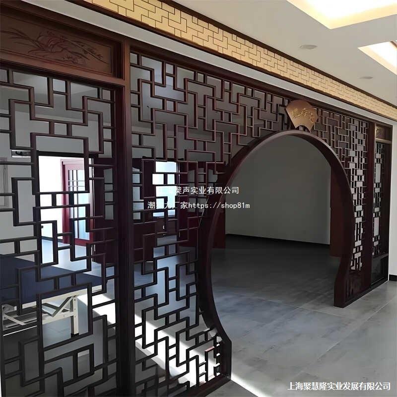 仿古门窗实木花格木头窗户花窗镂空客厅屏风隔断中式复古木质框架