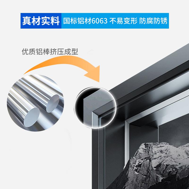 商品房高楼层封阳台抗风双层钢化玻璃窗户防蚊神器铝合金平开门窗