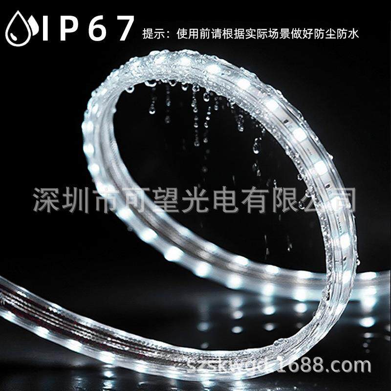 源头工厂220V高压灯带2835侧发光LED灯带户内户外防水柔性装饰灯