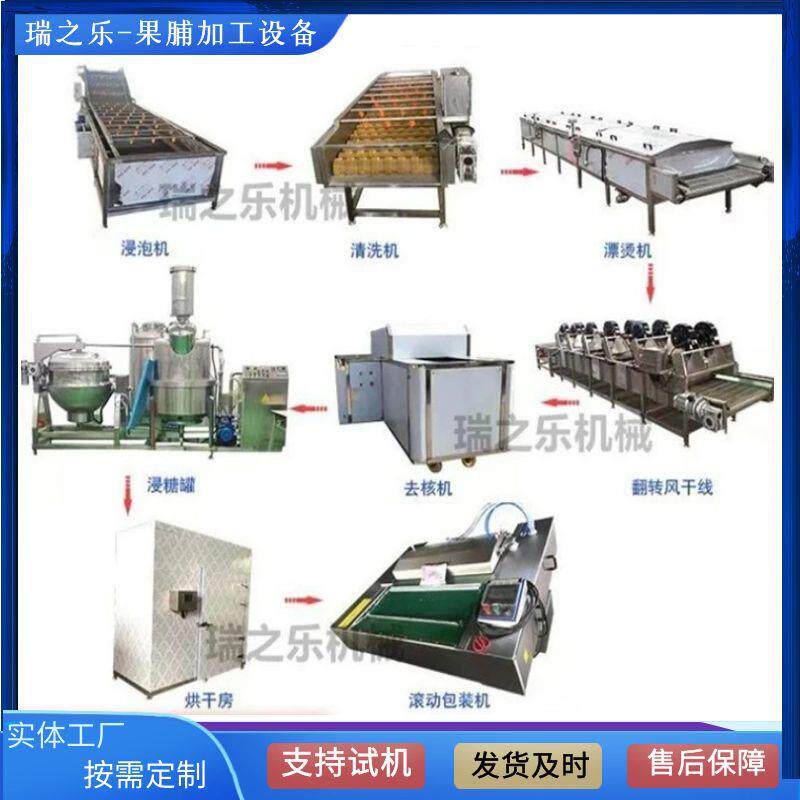 商用酸枣去核机 全套橄榄果干加工设备 全自动青果漂烫机果脯设备