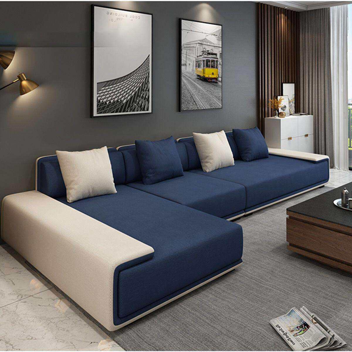 雪尼尔棉麻沙发简约现布艺沙发小户型贵妃转角客厅北欧组合面料