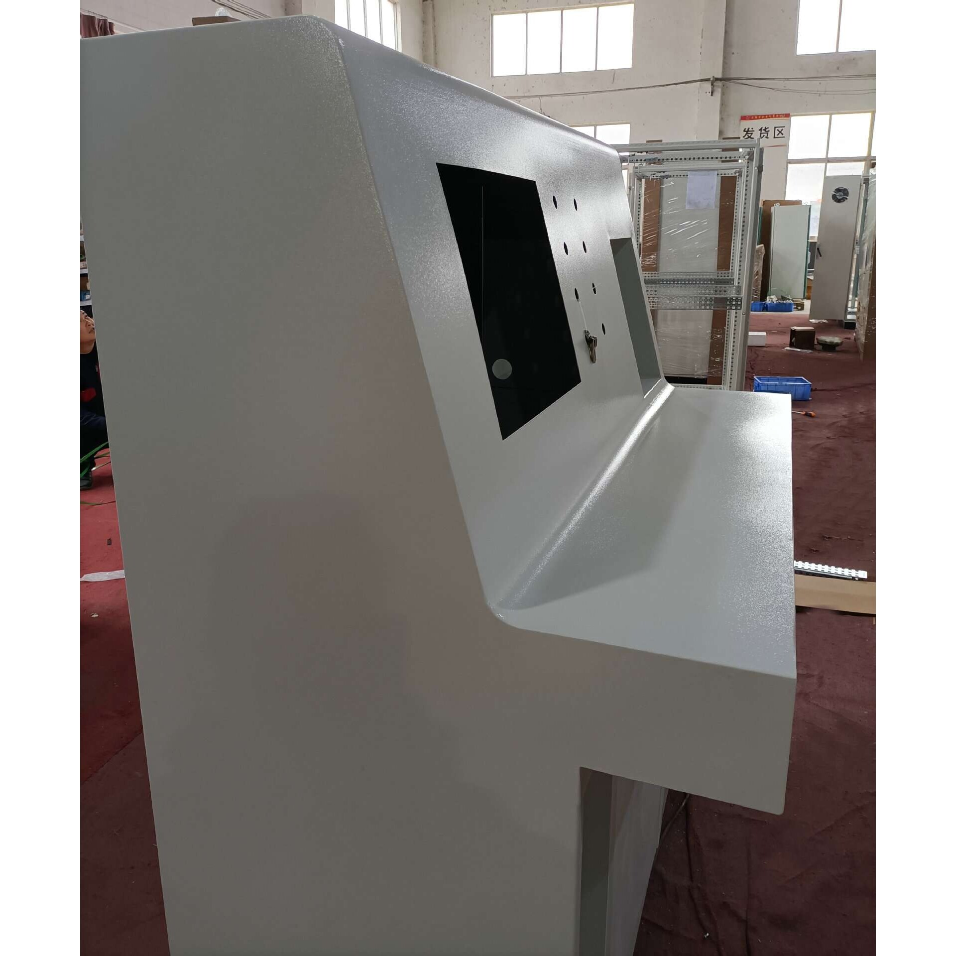 仿威图斜面操作电控配电柜低压PLC显示屏操控工作台配电控制柜