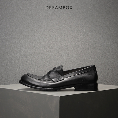 钧博夏季透气一脚蹬马皮乐福鞋