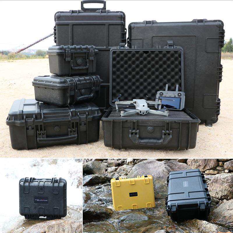 443412手提仪器安全保护箱防水密封贵重物品储运携行工具塑料箱