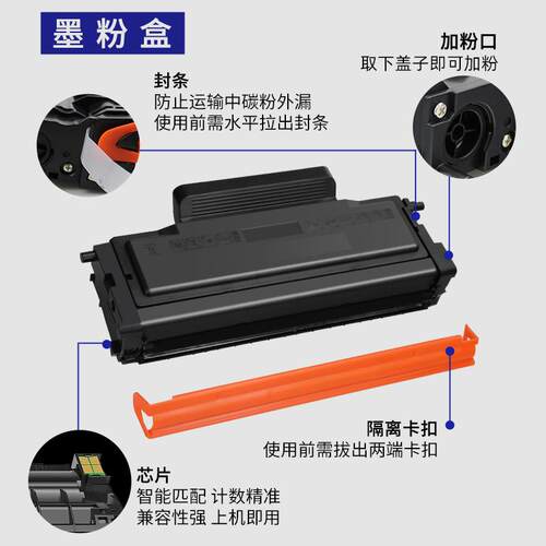 适用TL-412墨盒奔图P3302DN粉盒M7102DN打印机碳粉DL-412硒鼓组件