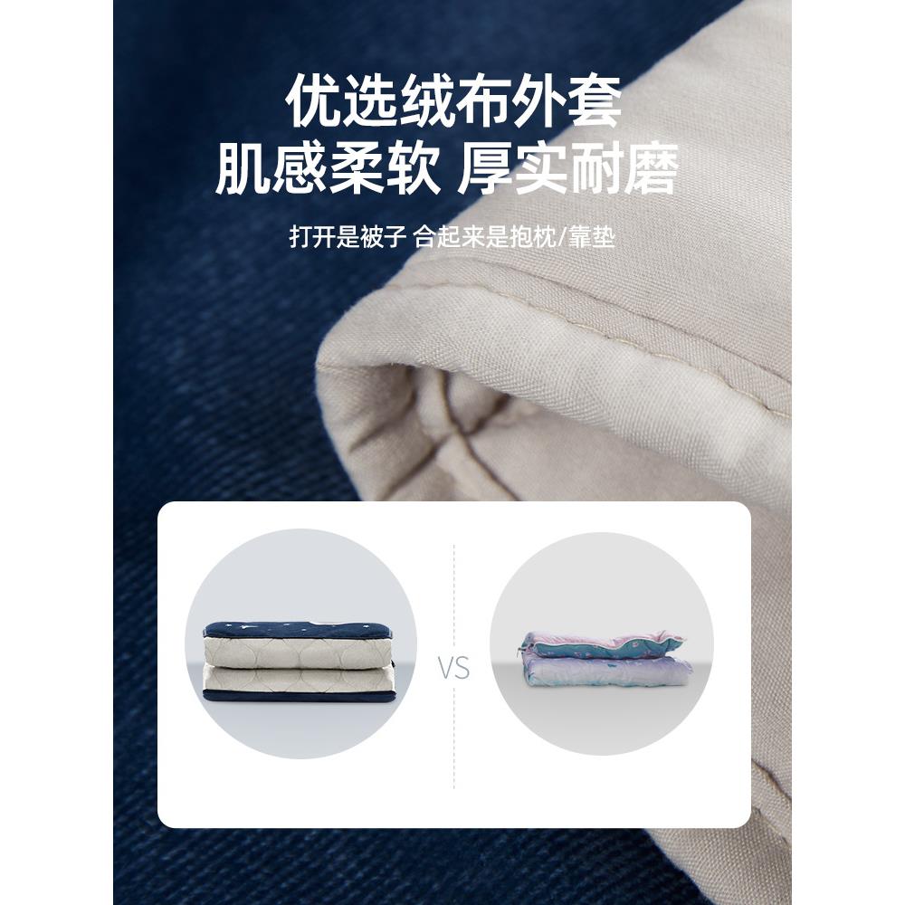 沙发抱枕被子二合一两用四季汽车用办公室午睡毯子靠枕小被J^