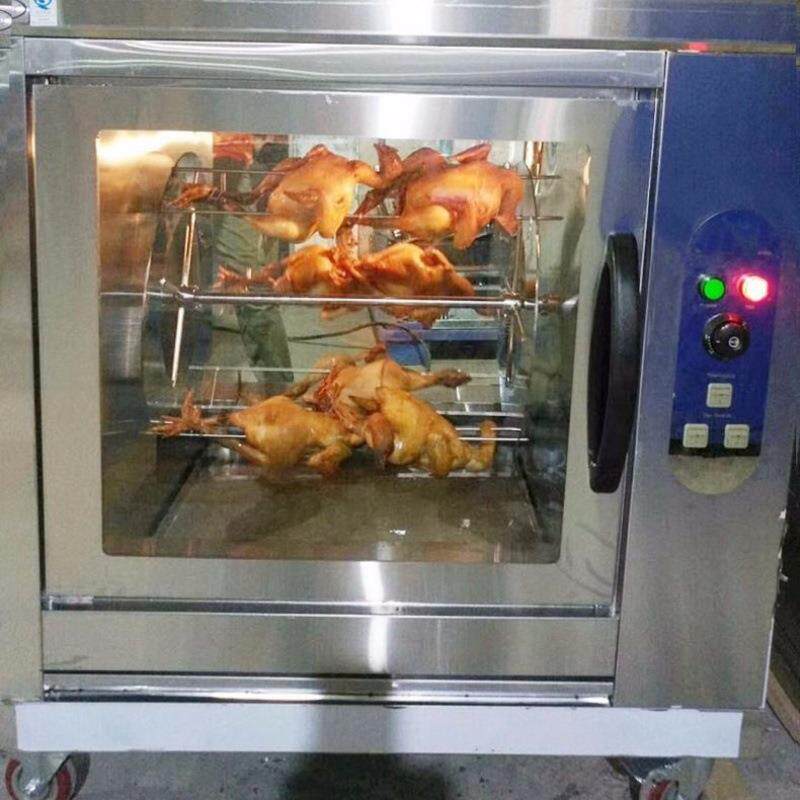 单层商用摇滚烤鸡炉全自动旋转烧烤炉奥尔良鸡翅电热烤番薯烤玉米