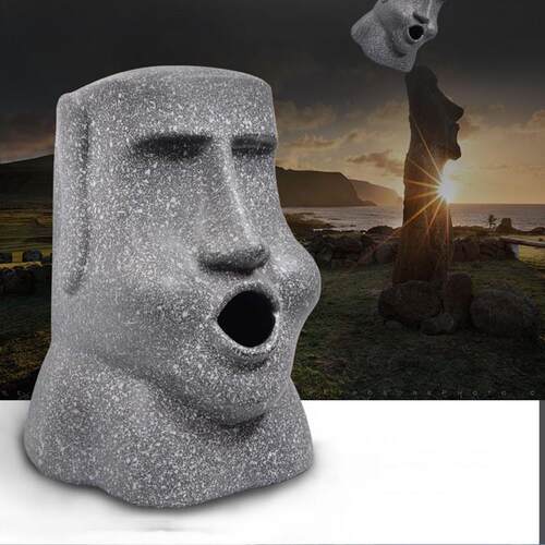 复活节3D 摩爱造型复活岛 石人像 家用纸巾抽石头人个性纸巾筒
