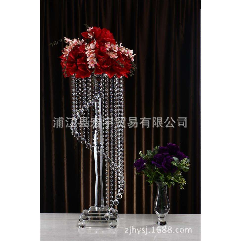 厂家直销欧式水晶花架烛台婚庆婚礼道具路引 蜡烛台摆件样板房软
