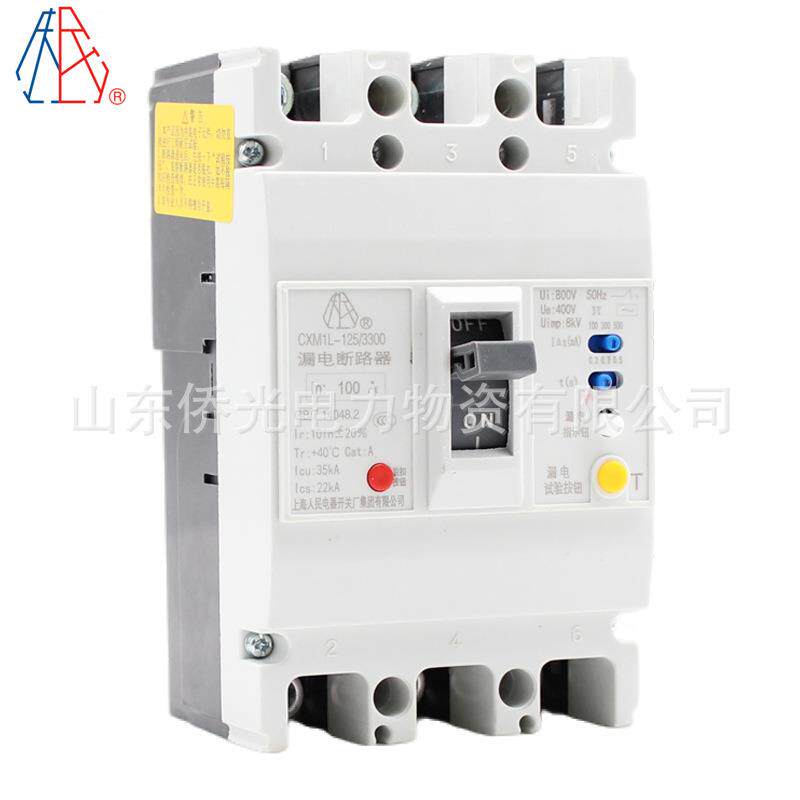 上海人民电器开关CXM1L-125 250/4300 100A160A250A漏电断路器