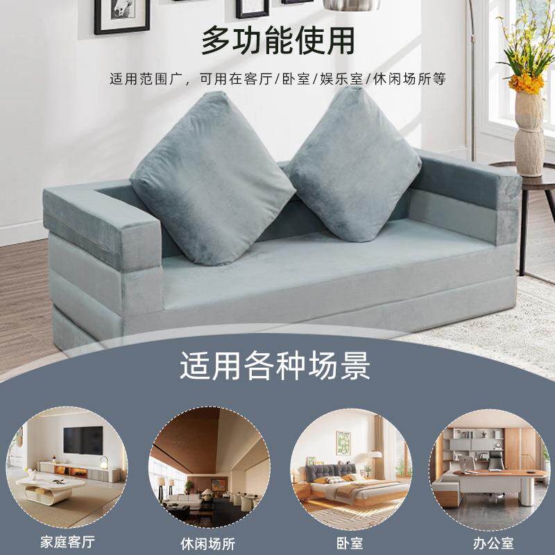 人类狗窝沙发床双人压缩高密度海绵多功能折叠拼接亲子大床带围栏