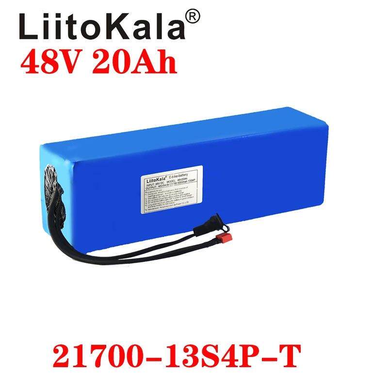 Liitokala 13S4P 48V 20Ah 21700电池 960w 电动自行车电池组