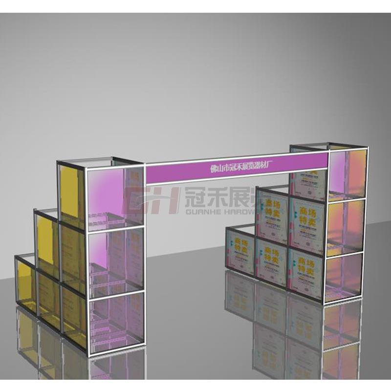 商场门头搭建主题活动临时舞台背景美陈道具龙门铝桁架发光80方管