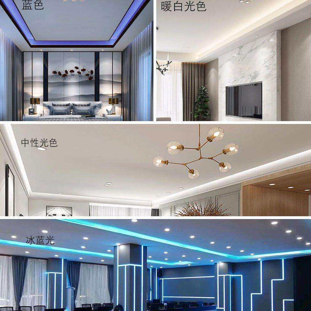 100米装灯带led家用客厅吊顶跑马户外防水防晒220V装饰光带灯条