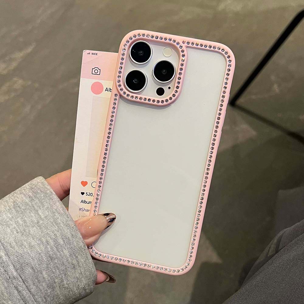 粉色镶钻星钻壳iPhone防摔软壳