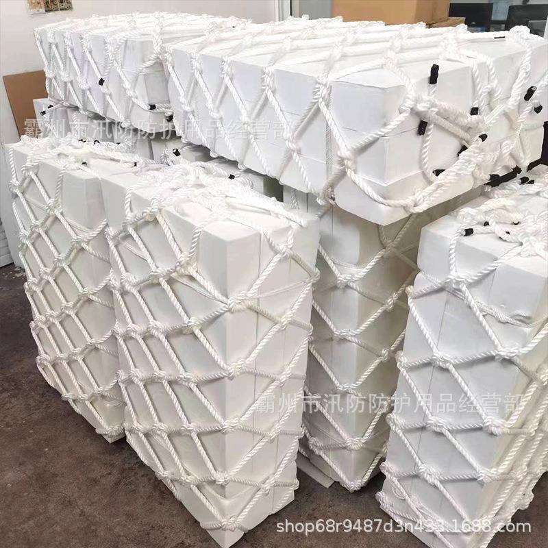 EVA泡沫船用防撞垫子多规格尼码头防碰垫龙绳编织方形岸边防碰垫