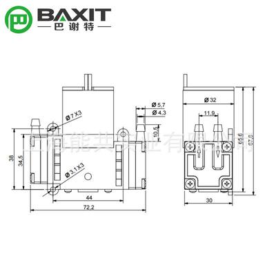 BAXIT隔膜真空采样泵PM29327-86 N86.0 KTDC 24V微型取样泵抽气泵