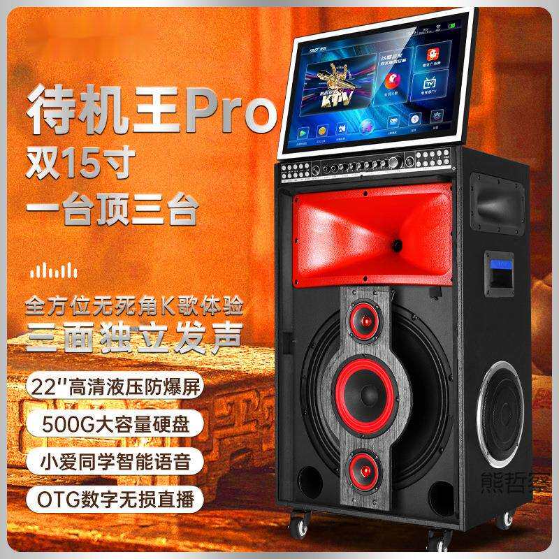 户外家庭ktv音响套装全套K歌广场舞大音量跳舞立体声带显示屏