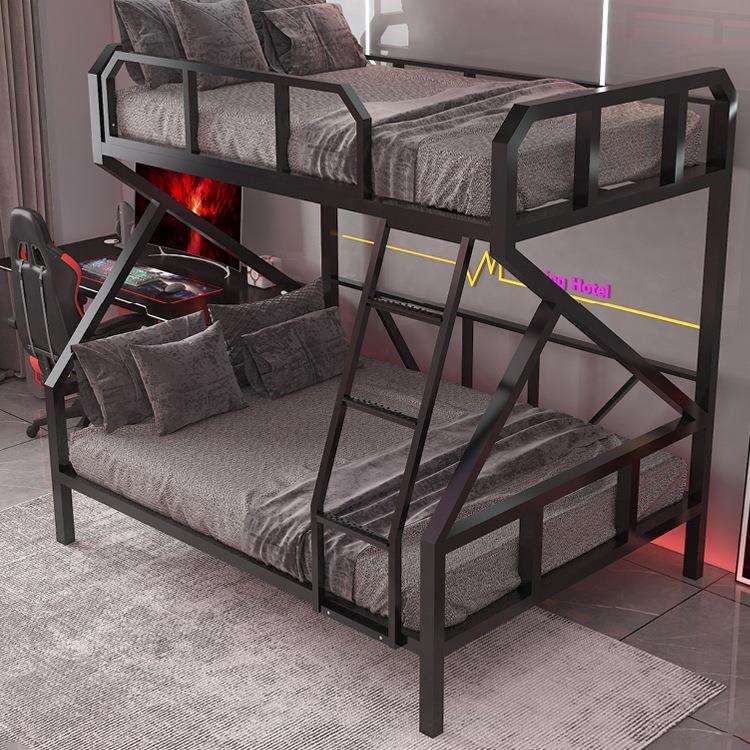 电竞床上下铺铁艺床酒店宾馆双层铁架床高低床公寓学校宿舍子母床