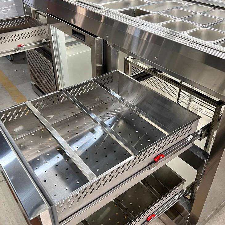 商用美式风冷披萨台点菜柜保鲜工作台沙拉柜冷藏料理展示柜