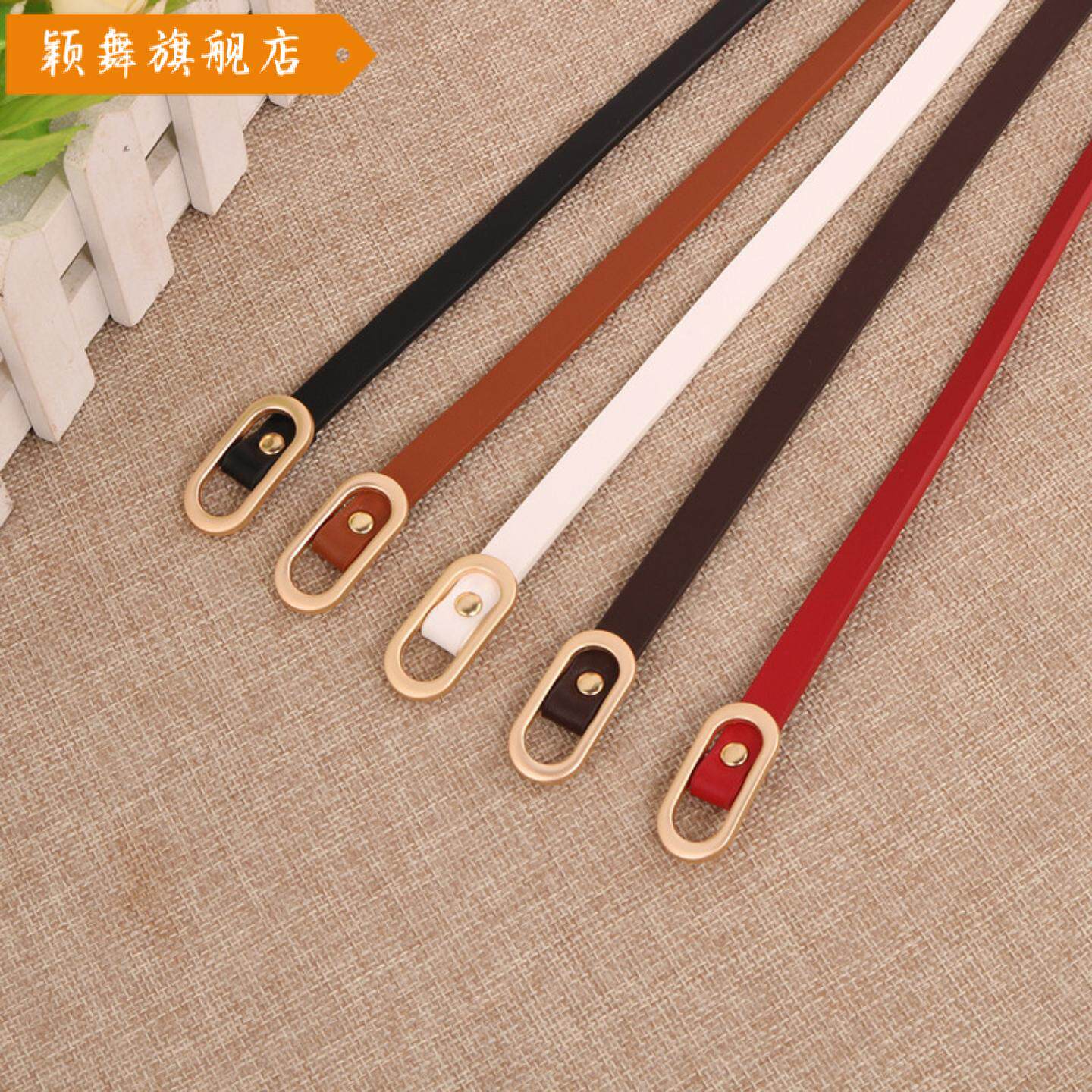 新款多色装饰连衣裙配毛衣细腰带女士百搭打结小皮带韩版裤带