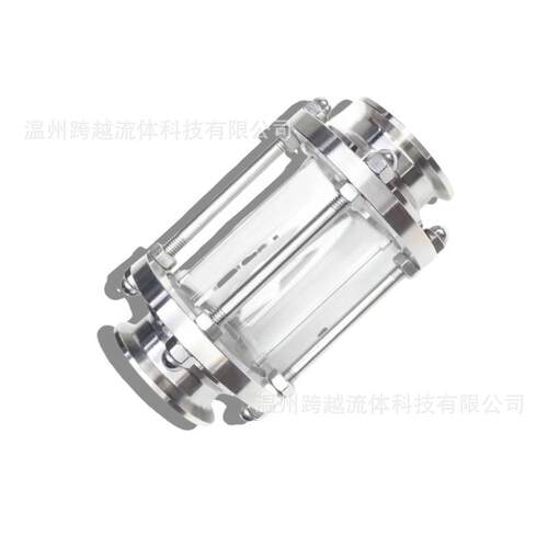 卫生级304不锈钢材质快装玻璃管道视镜容器玻璃管视蛊手动卡箍式