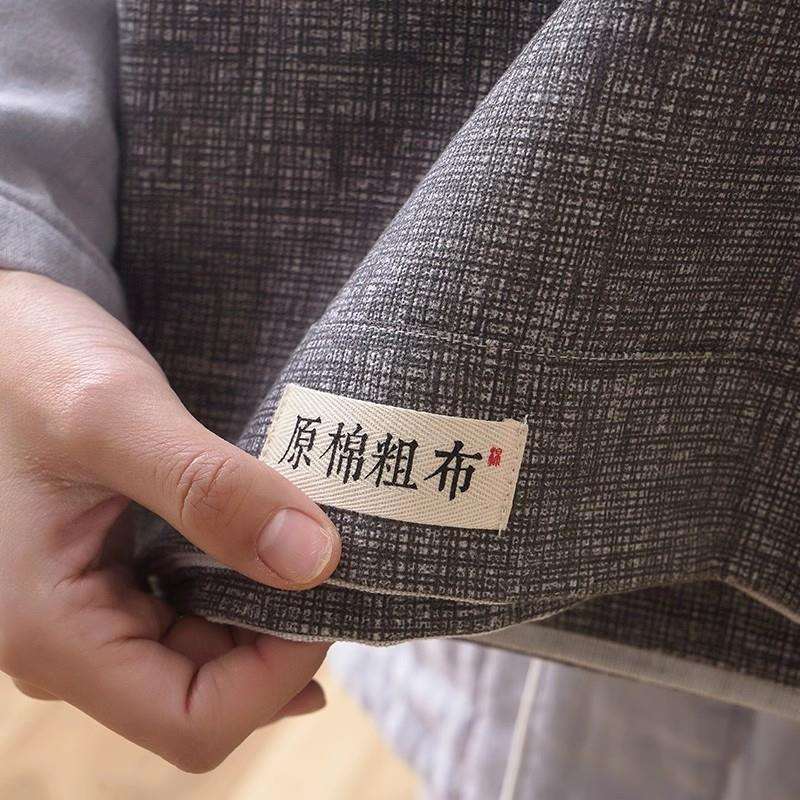 夏季纯棉老粗布床单单件100全棉纯色单人棉麻宿舍凉感被单2三件套