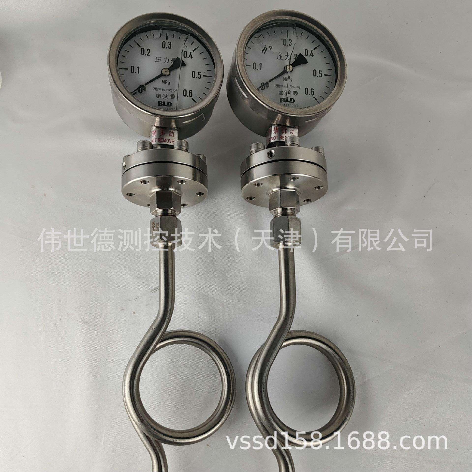 布莱迪BLD螺纹隔膜压力表 PYTHN-100.AO..F20.6MPA缓冲管散热器