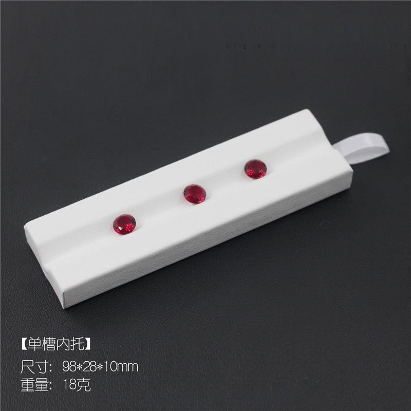 皮质收纳托盘产品珠宝盒宝石戒面裸石彩宝展示看货盘珠彭泉图片