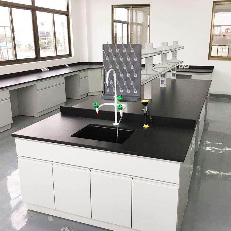 实验室家具钢木中央台PP全钢实验台边台操作台工作台学校