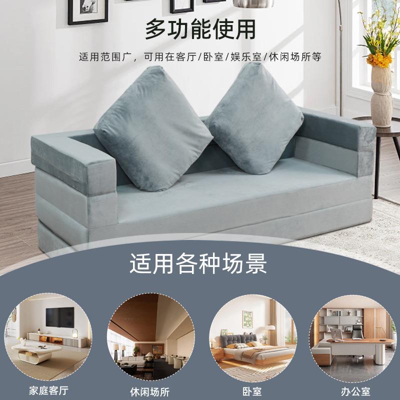人类狗窝沙发床双人压缩高密度海绵多功能折叠拼接亲子大床带围栏
