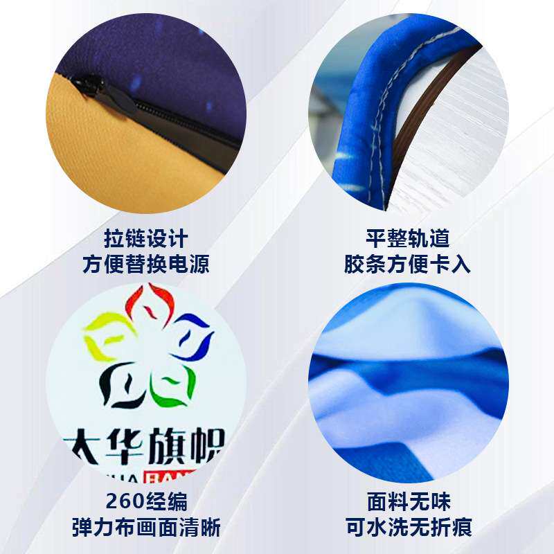 秀前台促销台铝合金椭圆形拍拍桌折叠发光led灯箱桌发光折叠桌
