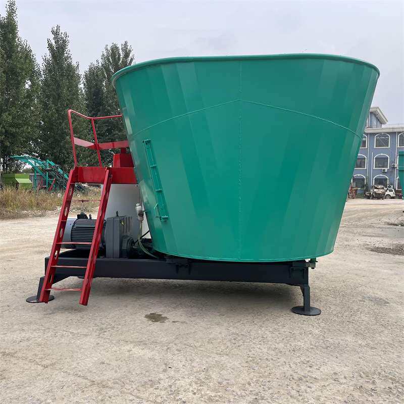 五方单轴tmr粉碎搅拌机山羊饲养双绞龙日粮机固定式牛场拌草机