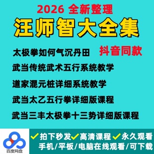 汪师智课程太极拳如何气沉丹田武当太极十三式发力呼吸技巧视频合
