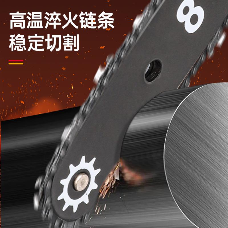 家用8寸锂电电锯伐木锯锯树切割锯木头手提电链锯大功率家用电锯