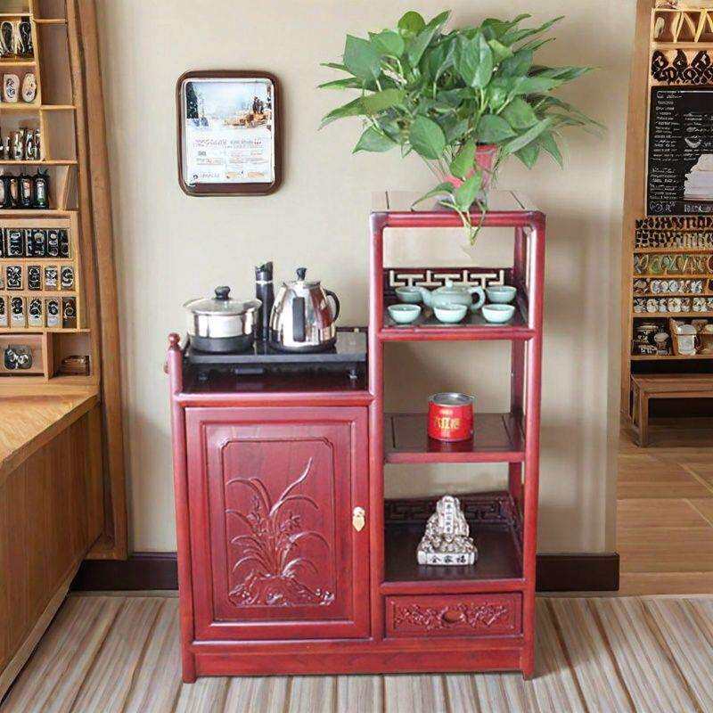 实木茶水柜餐边柜中式茶柜储茶柜客厅储物收纳柜办公室纯净水桶柜