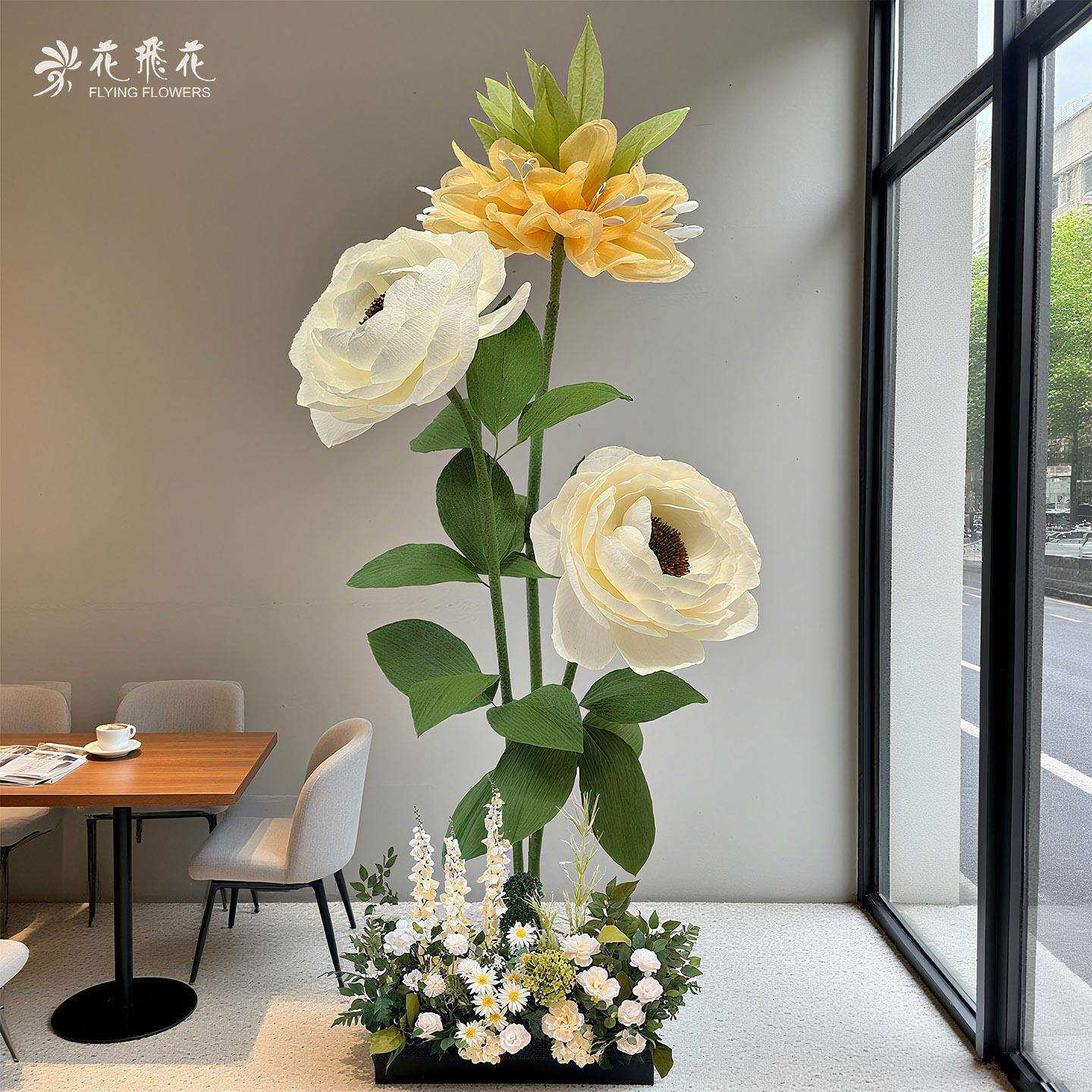 花飞花巨型纸艺花活动布置店铺装饰商场美陈室内花艺造景手工纸花