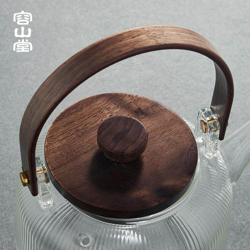容山堂玻璃煮茶壶蒸煮茶器提梁壶大号烧水壶全自动电陶炉茶具套装