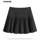 学院风深灰色百褶裙短裙女2025秋冬小个子百搭高腰毛呢a字半身裙