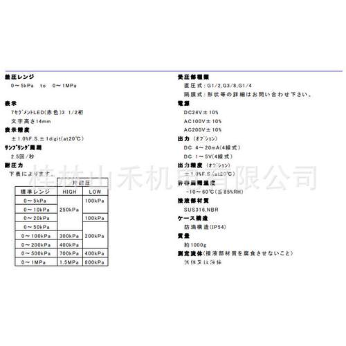Asahi Gauge旭计器压力表Model MWS-J